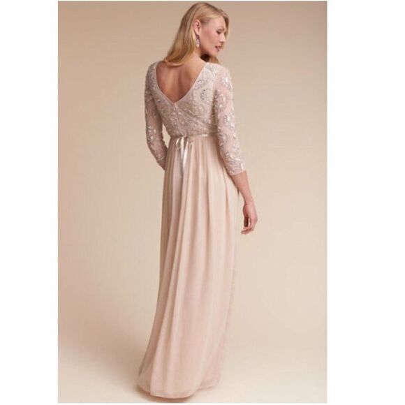 Giada Beaded Formal Dress BEIGE - Picture 2 of 11